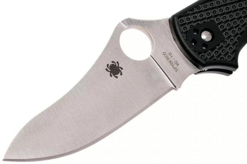 Faca dobrável Spyderco Strech 2 C90PBK2 com cabo preto em nylon/fibra de vidro 12cm