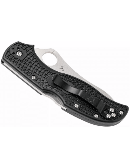 Faca dobrável Spyderco Strech 2 C90PBK2 com cabo preto em nylon/fibra de vidro 12cm