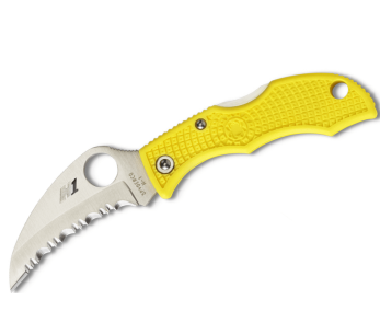 Spyderco Ladybug 3 LYLS3HB taittoveitsi Hawkbill terä Keltainen nylon/lasikuitukahva 6.2cm