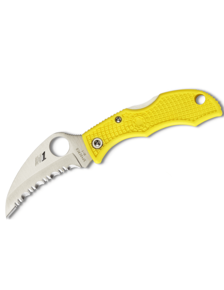 Spyderco Ladybug 3 LYLS3HB taittoveitsi Hawkbill terä Keltainen nylon/lasikuitukahva 6.2cm