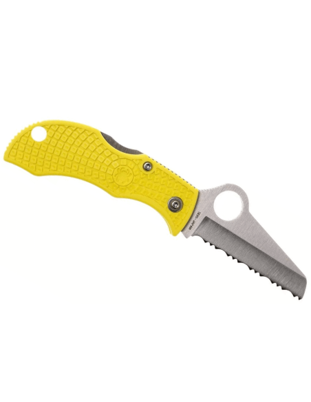 Spyderco Manbug MYLS folding knife 6.4cm yellow nylon/fiberglass handle