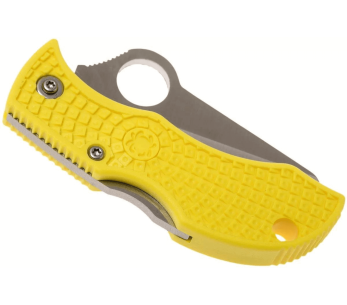 Spyderco Manbug MYLS taittoveitsi 6.4cm keltainen nylon/lasikuitukahva 2