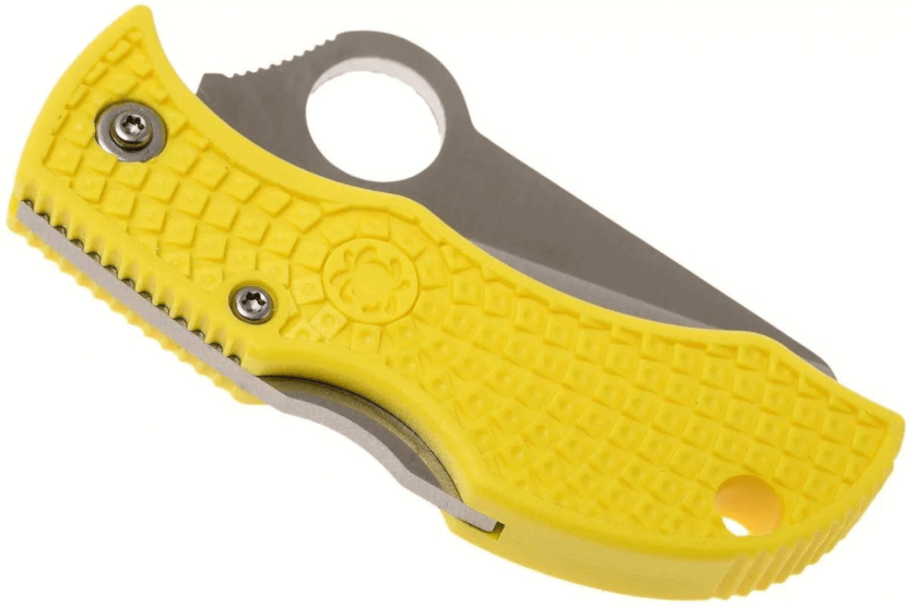 Spyderco Manbug MYLS folding knife 6.4cm yellow nylon/fiberglass handle