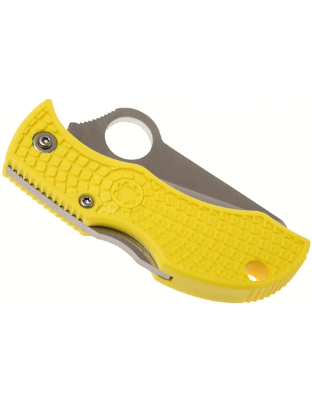 Spyderco Manbug MYLS folding knife 6.4cm yellow nylon/fiberglass handle