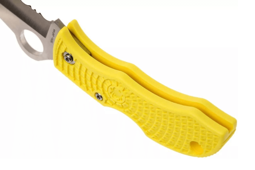 Spyderco Manbug MYLS folding knife 6.4cm yellow nylon/fiberglass handle