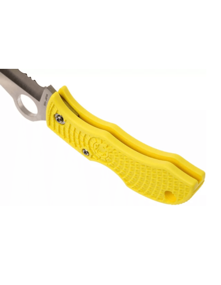 Spyderco Manbug MYLS folding knife 6.4cm yellow nylon/fiberglass handle