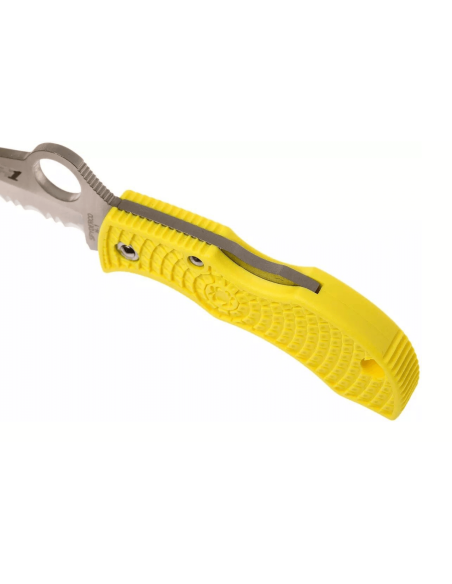 Spyderco Manbug MYLS folding knife 6.4cm yellow nylon/fiberglass handle