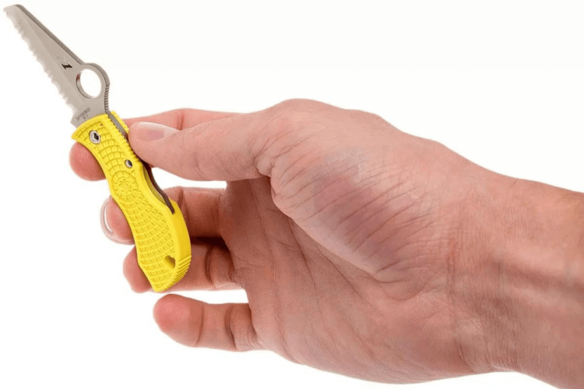 Spyderco Manbug MYLS folding knife 6.4cm yellow nylon/fiberglass handle
