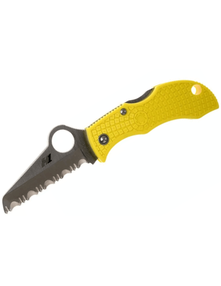 Spyderco Manbug MYLS folding knife 6.4cm yellow nylon/fiberglass handle