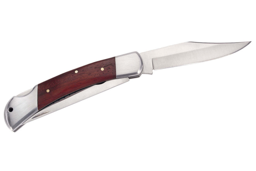 Herbertz 214313 bruin pakkahouten handvat multifunctioneel vouwmes 8cm