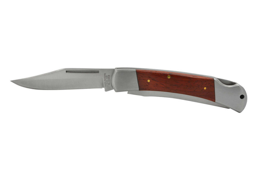 Herbertz 214313 bruin pakkahouten handvat multifunctioneel vouwmes 8cm