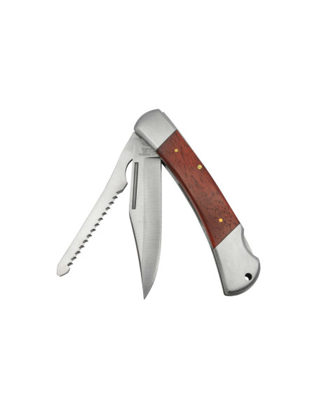 Herbertz multifunction folding knife 214313 brown pakkawood handle 8cm