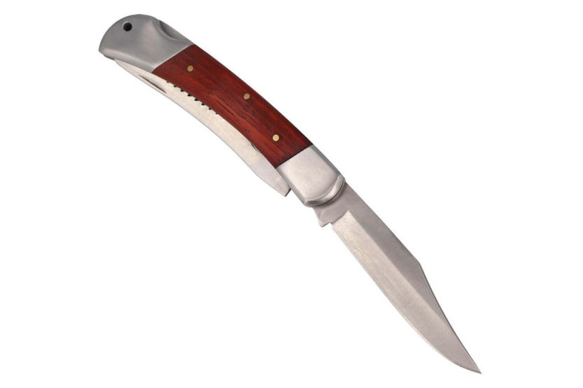 Herbertz 214313 bruin pakkahouten handvat multifunctioneel vouwmes 8cm