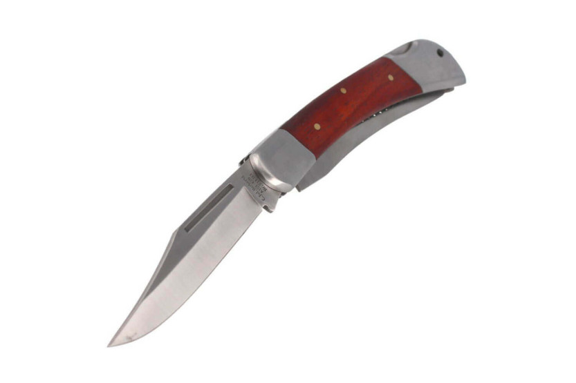 Herbertz 214313 bruin pakkahouten handvat multifunctioneel vouwmes 8cm