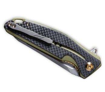 CIVIVI Statera C901B navaja plegable marrón y negro G10/mango de fibra de carbono 11.7cm 2