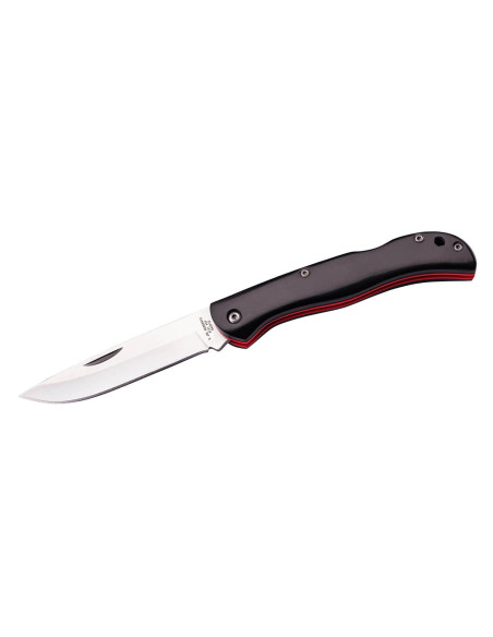 Klappmesser Herbertz 56391 Griff aus schwarzem Pakkaholz und roten Glasfasern