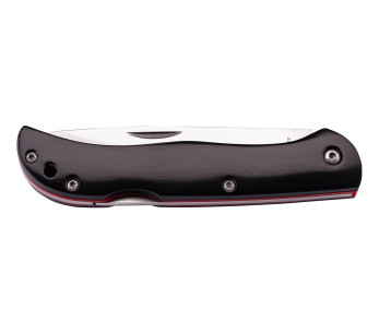Navaja plegable Herbertz 56391 con mango de madera de pakka negra y fibras de vidrio rojas 2