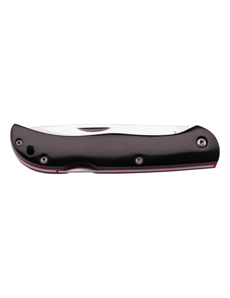 Coltello pieghevole Herbertz 56391 con manico in pakkawood nero e fibre di vetro rosse