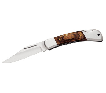 Herbertz 223310 foldekniv mørkebrunt pakkawood-håndtag med dobbelt skæfte 9,5 cm