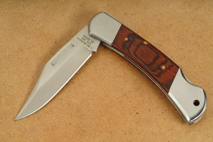 Herbertz 223310 foldekniv mørkebrunt pakkawoodhåndtak med dobbelt bolster 9,5 cm