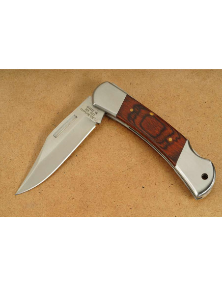 Klappmesser Herbertz 223310 Pakkaholzgriff dunkelbraun Doppelkropf 9,5cm