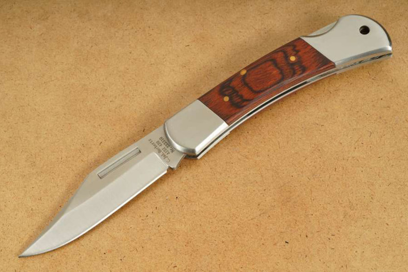 Herbertz 223310 taittoveitsi tummanruskea pakkawood kahva double bolster 9.5cm