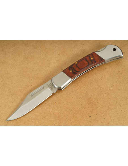 Herbertz 223310 fällkniv mörkbrunt pakkawoodhandtag dubbelbult 9,5cm