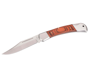 Herbertz 223312 navaja plegable con mango de madera de pakka marrón claro y doble virola de 12,5 cm