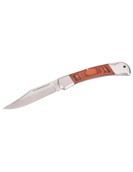 Herbertz 223312 fällkniv med ljusbrunt pakkawoodhandtag och 12,5 cm dubbelt bolster