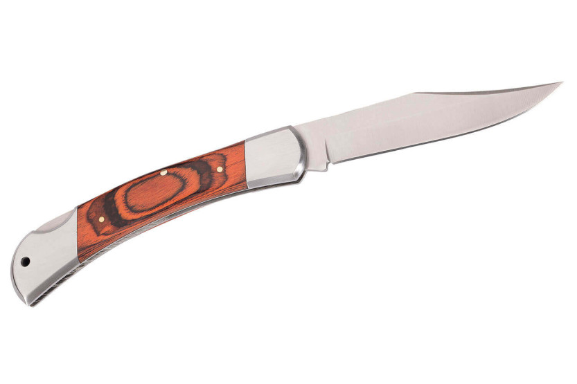 Herbertz 223312 fällkniv med ljusbrunt pakkawoodhandtag och 12,5 cm dubbelt bolster