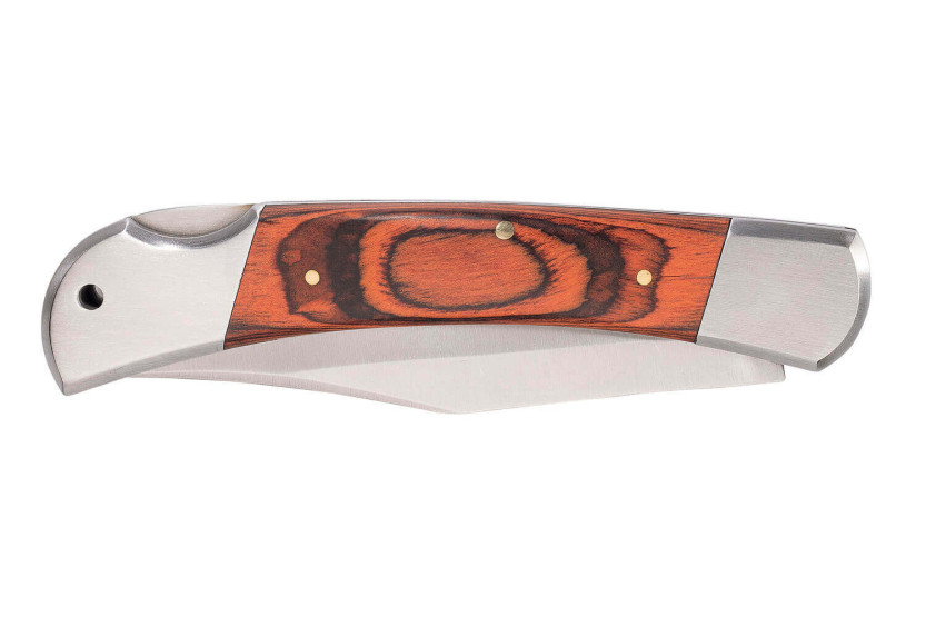 Herbertz 223312 fällkniv med ljusbrunt pakkawoodhandtag och 12,5 cm dubbelt bolster