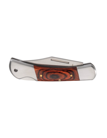 Klappmesser Herbertz 2141 Griff Pakkaholz braun orange Doppelklinge
