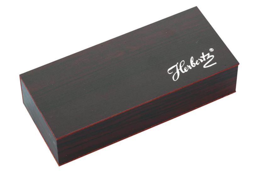 Herbertz 203111 navaja plegable acero / mango pakkawood 11.2cm + estuche madera