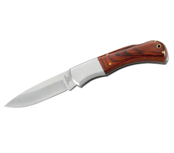 Herbertz 223410 coltello pieghevole con manico in pakkawood da 10,3 cm e bolster in acciaio