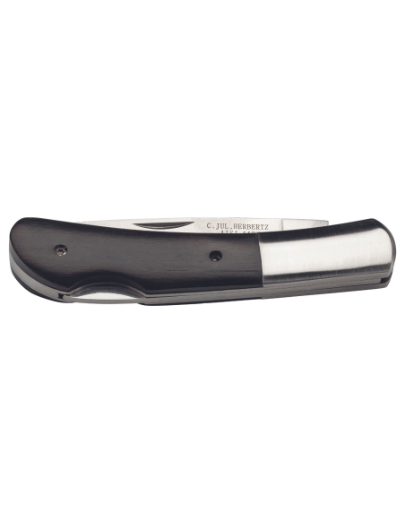 Herbertz 587 coltello pieghevole 10cm manico in legno con bolster in acciaio