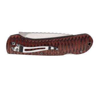 Herbertz 569811 taittoveitsi 11.5cm pakkawood kahva + taskuklipsi 2