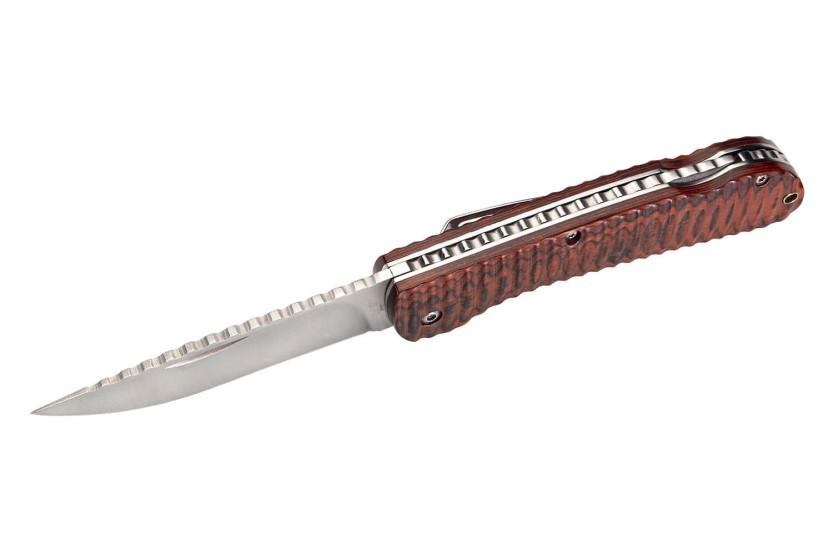 Herbertz 569811 fällkniv 11,5cm pakkawoodhandtag + fickklämma