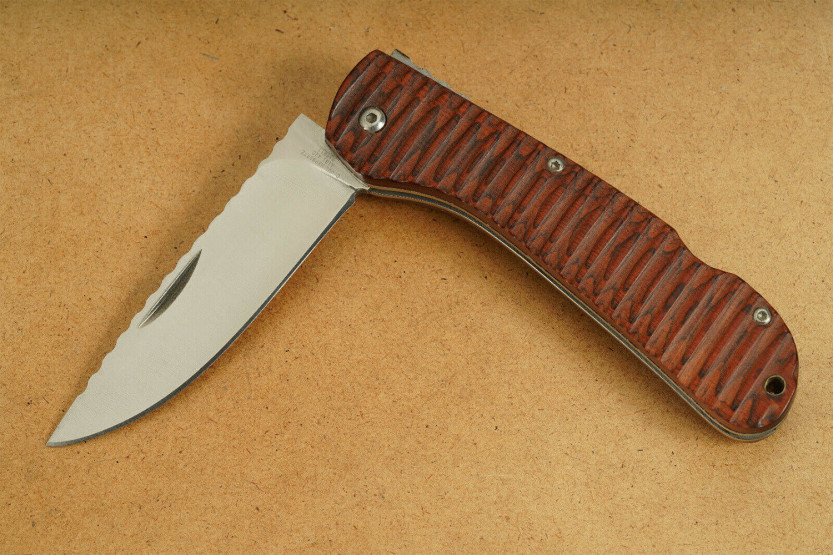 Herbertz 569811 fällkniv 11,5cm pakkawoodhandtag + fickklämma