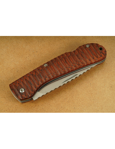 Herbertz folding knife 569811 11.5cm pakkawood handle + pocket clip