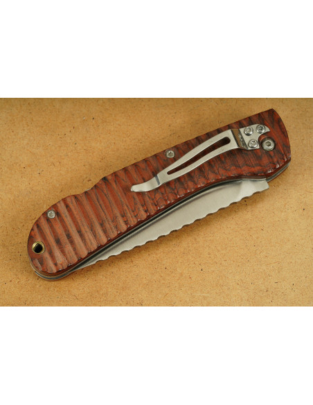 Herbertz folding knife 569811 11.5cm pakkawood handle + pocket clip