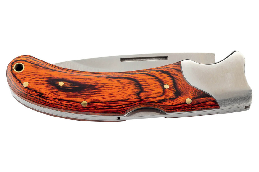 Herbertz 591312 coltello pieghevole con manico in pakkawood arancione 11,5 cm