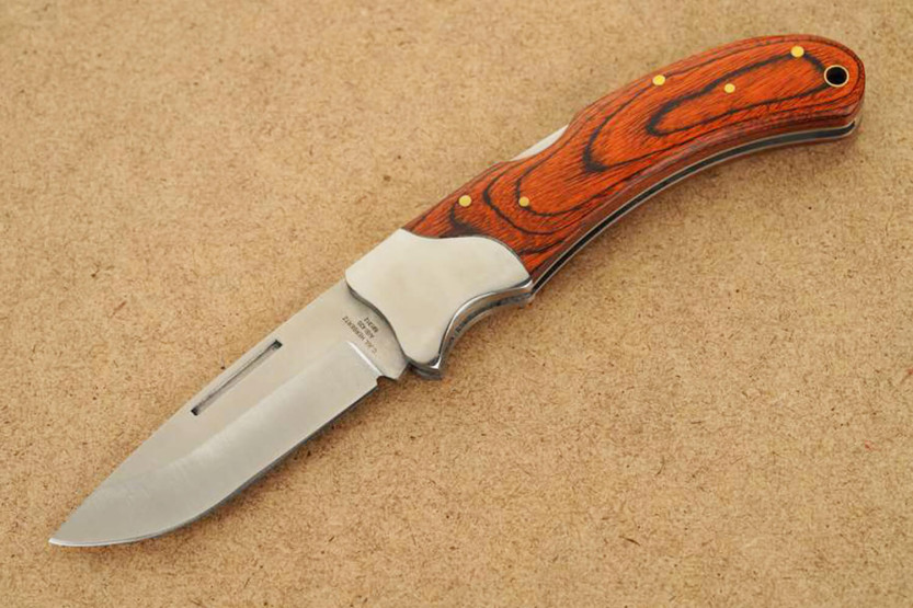 Herbertz 591312 folding knife with orange pakkawood handle 11.5cm