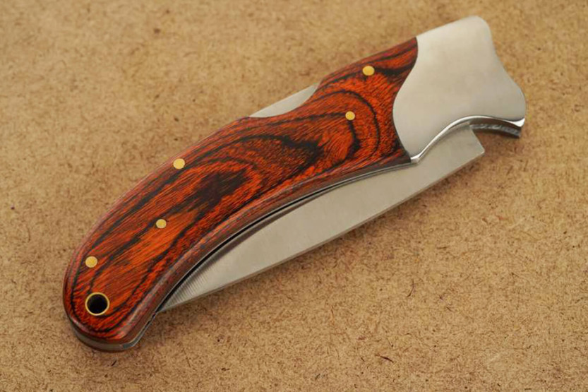 Herbertz 591312 coltello pieghevole con manico in pakkawood arancione 11,5 cm