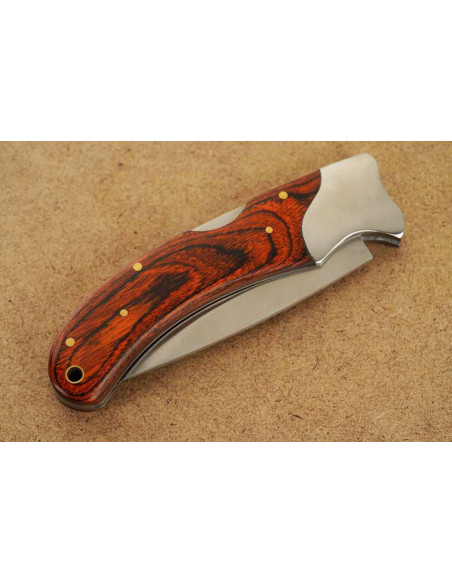 Herbertz 591312 folding knife with orange pakkawood handle 11.5cm