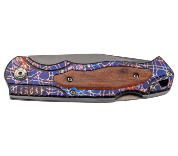 Herbertz taittoveitsi 595413 titaanipinnoitettu kuvioitu teräskahva / cocobolo 12.4cm 2