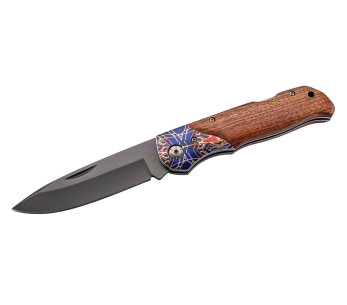 Herbertz folding knife 595313 Cocobolo wood handle with patterned bolster 12.5cm