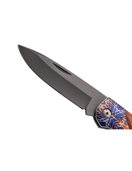 Herbertz foldekniv 595313 Håndtak i cocobolotre med mønstret bolster 12,5 cm