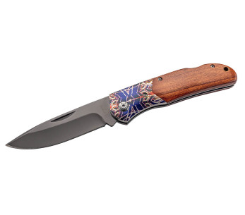 Herbertz vouwmes 595213 12,5cm cocobolo houten handvat met gegraveerde stalen bolster