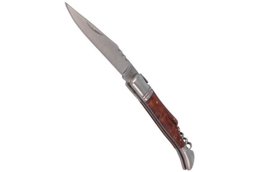 Herbertz 231112 Laguiole fällkniv med 12 cm kvistträhandtag + korkskruv