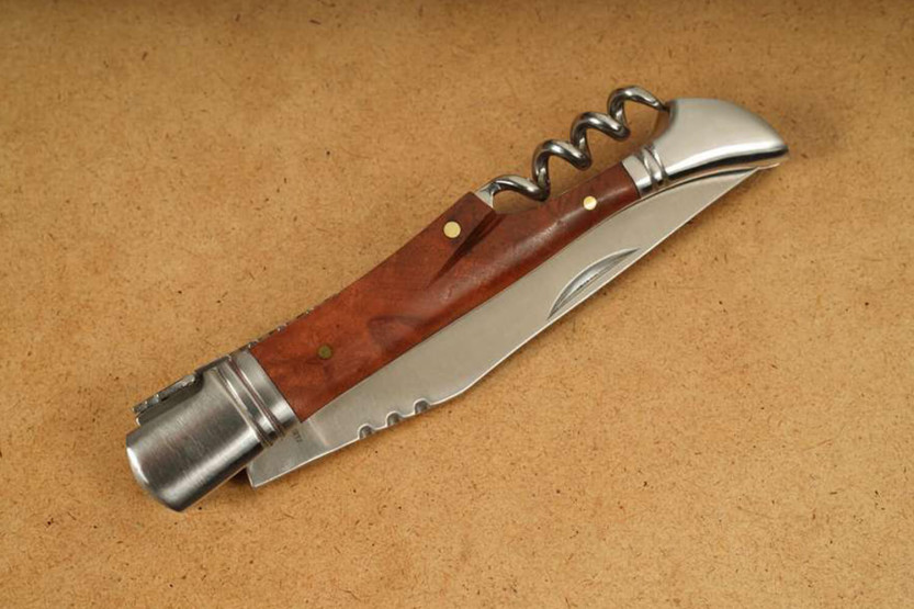 Klappmesser Laguiole Herbertz 231112 Quittenholzgriff 12cm + Korkenzieher
